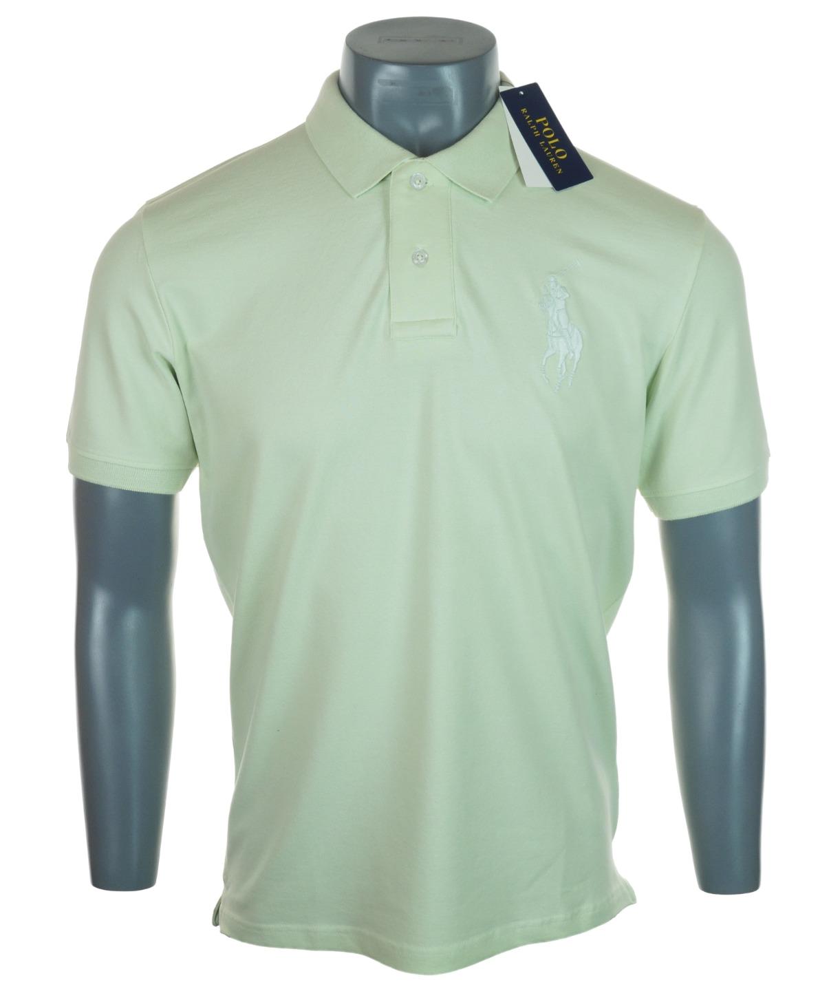 New Genuine Men's Ralph Lauren Large Pony Polo Shirt Embroidered Green Black - Picture 12 of 12