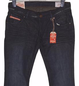 New Women's Superdry Bale Denim Straight Jeans W29" L32" Orange Label
