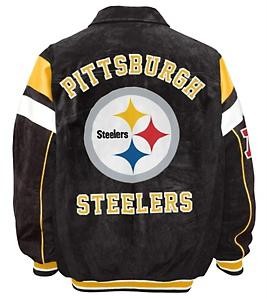 Pittsburgh Steelers Official NFL Suede Varsity Jacket by G III NWT | eBay