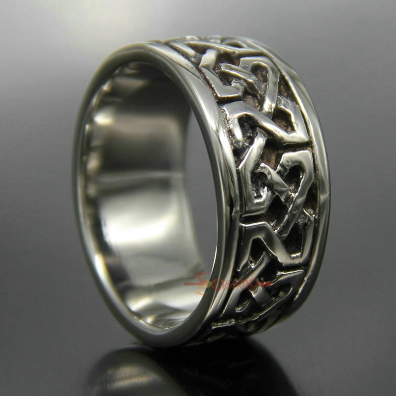Men's Women's Vintage Celtic Infinite Knot 316L Stainless Steel Band