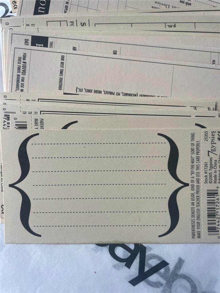 Neu Vintage 7 Zigeuner Karten Taschen Etiketten Verzierungen & Aufkleber kostenloser Versand USA - Bild 14 von 52