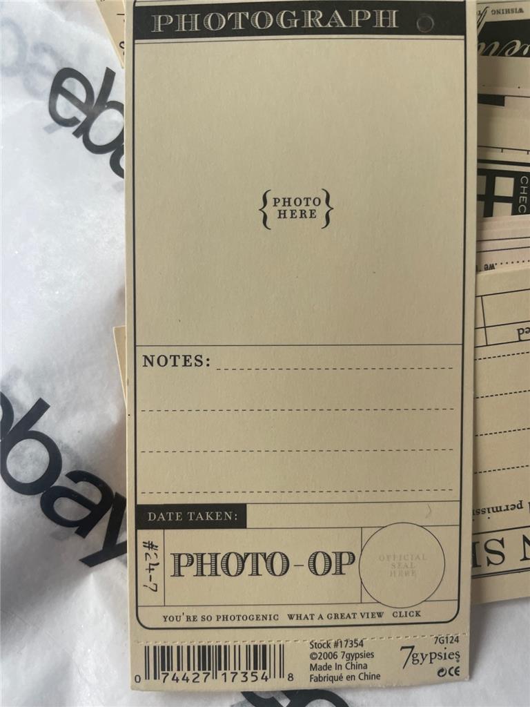 Neu Vintage 7 Zigeuner Karten Taschen Etiketten Verzierungen & Aufkleber kostenloser Versand USA - Bild 23 von 52