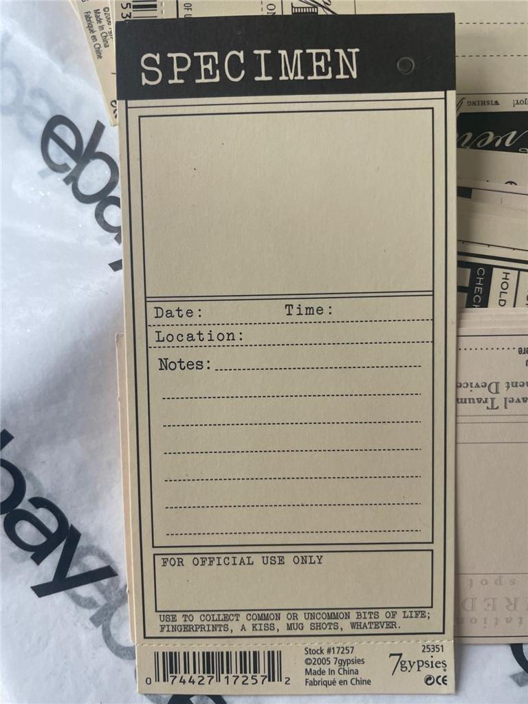 Neu Vintage 7 Zigeuner Karten Taschen Etiketten Verzierungen & Aufkleber kostenloser Versand USA - Bild 26 von 52