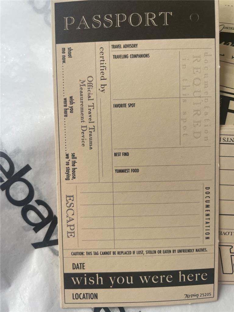 Neu Vintage 7 Zigeuner Karten Taschen Etiketten Verzierungen & Aufkleber kostenloser Versand USA - Bild 27 von 52