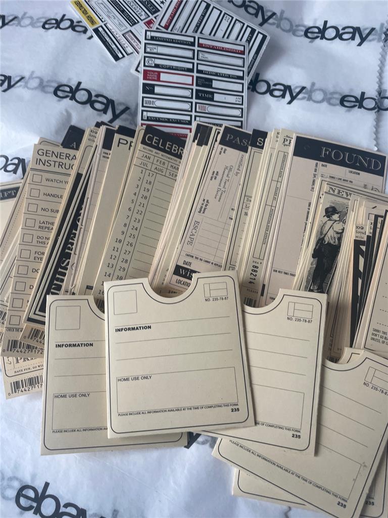 Neu Vintage 7 Zigeuner Karten Taschen Etiketten Verzierungen & Aufkleber kostenloser Versand USA - Bild 19 von 52