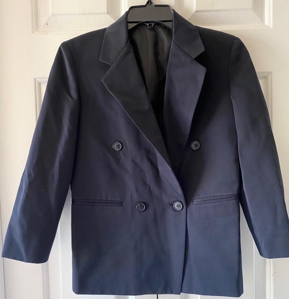Boys Navy Blue Double Breasted Blazer Suit Jacket Sport Coat Size 10 ...