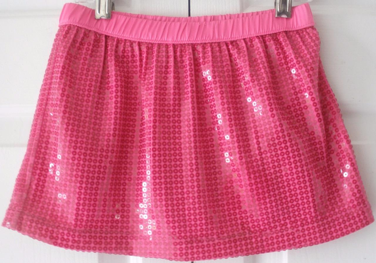 Cherokee Girls Pink Silver Sequin Dressy Summer Party Holiday Skirt XS ...