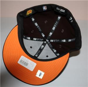 59Fifty New Era Fitted Hat Cap PHOENIX SUNS NBA BURNT WOOD Brown