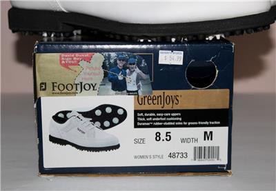 NEW BOX FootJoy FJ Womens GreenJoys GOLF White Shoes Sneaker