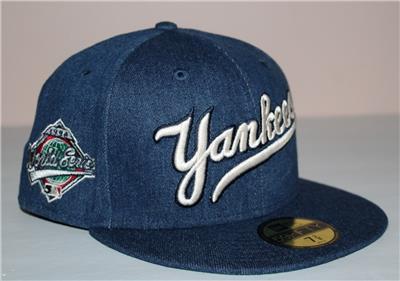 NEW YORK YANKEES Denim Cap WORLD SERIES NEW ERA 59FIFTY Fitted Hat