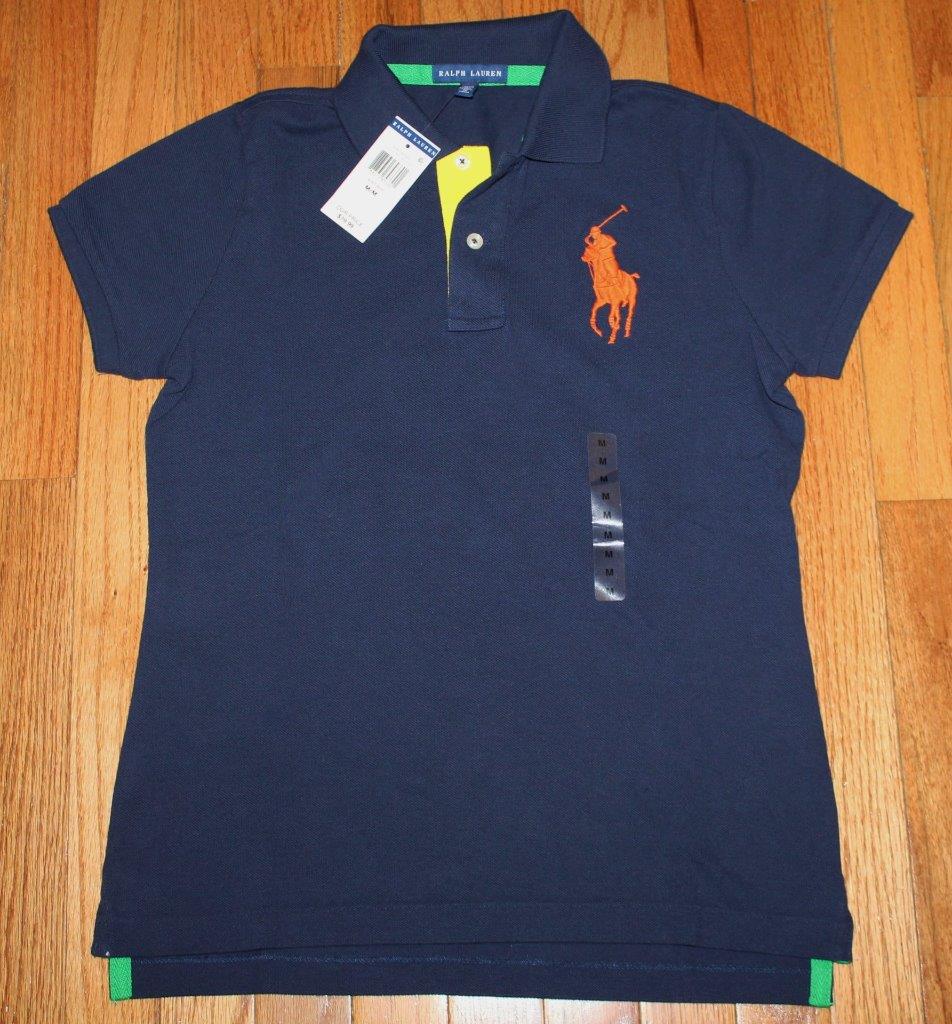 NEW NWT Womens Polo Ralph Lauren Fitted Polo Shirt BIG PONY LOGO Choice ...