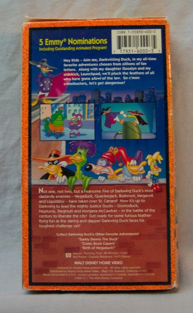 Walt Disney DARKWING DUCK Justice Ducks Unite VHS VIDEO FAVORITE ADVENTURES 1993 eBay