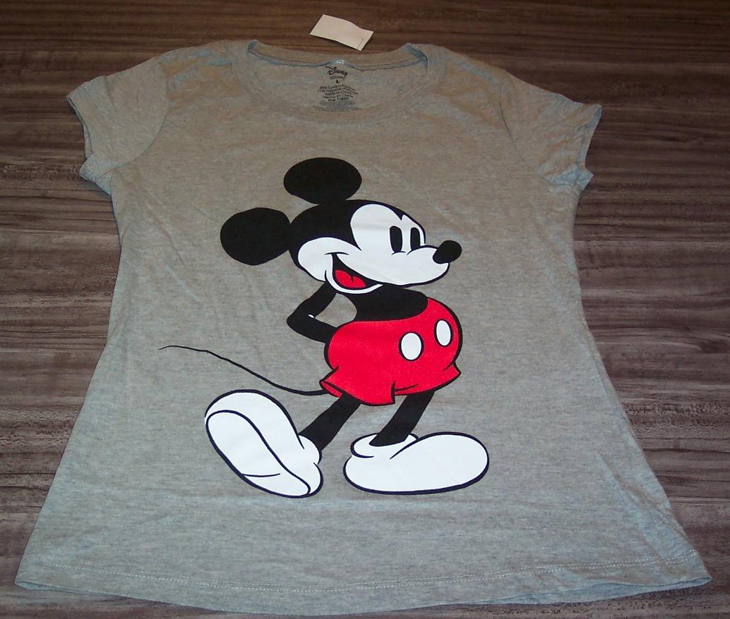 WOMEN'S TEEN Walt Disney MICKEY MOUSE T-shirt LARGE NEW w