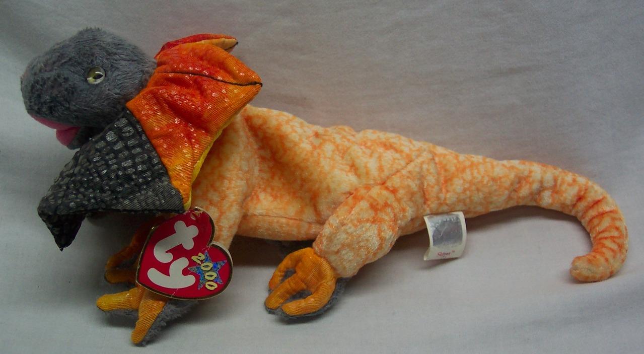 TY Beanie Babies SLAYER THE FRILLED DRAGON LIZARD 9" Stuffed Animal