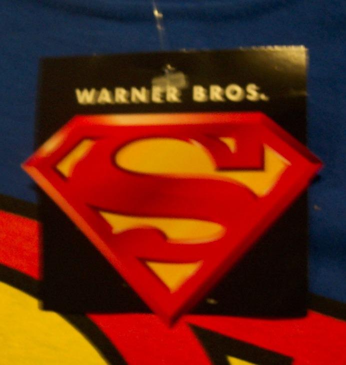 Large Ufficiale Originale Warner Bros T-Shirt Logo Batman Super Eroe DC Comics Maglia Maglietta