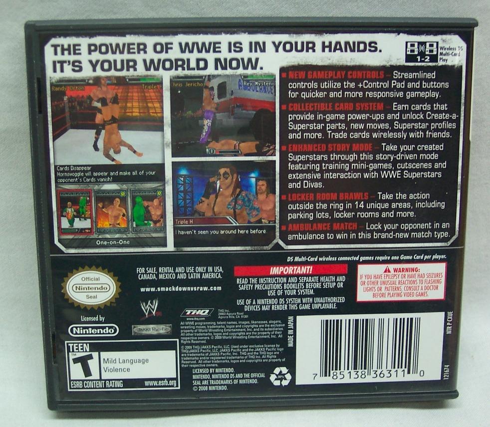 WWE SmackDown vs. Raw 2010 Featuring ECW NINTENDO DS VIDEO GAME