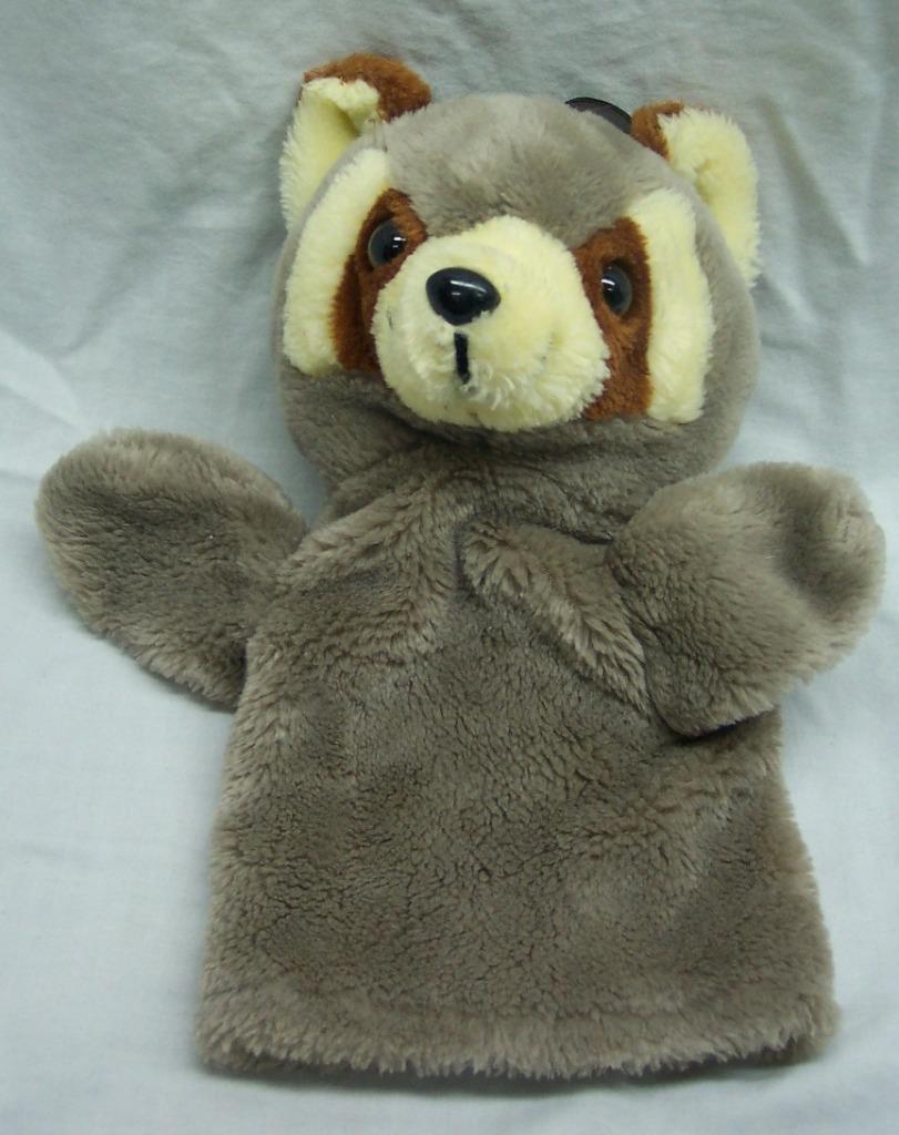 Vintage 1988 Etone Raccoon Hand Puppet 10 Plush Stuffed Animal