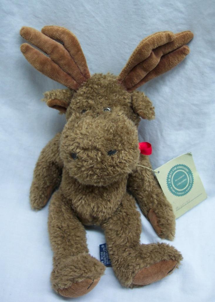 Boyds CUTE BROWN MOOSE W/ RED BOW 12" Plush STUFFED ANIMAL Toy NEW eBay