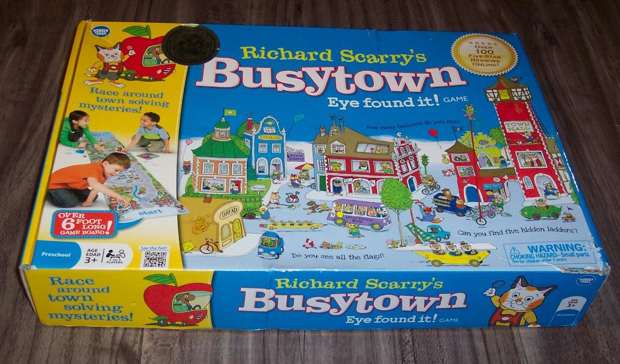 RICHARD SCARRY'S BUSYTOWN Eye Found it Board Game 6 Foot Game Board