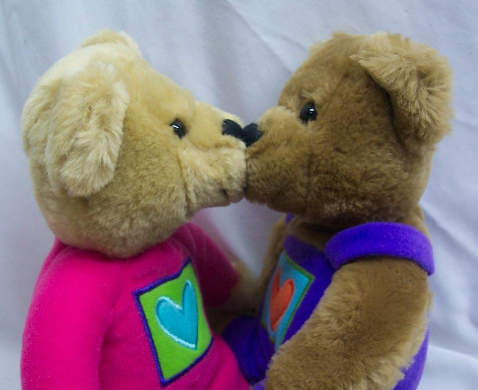 Hallmark KISS KISS TEDDY BEARS 9" Plush STUFFED ANIMAL Toys eBay