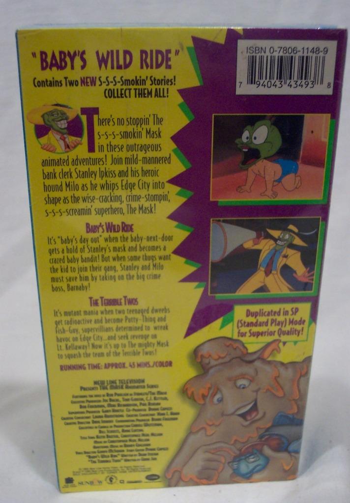 THE MASK Animated Series Baby's Wild Ride VHS VIDEO 1995 NEW Jim Carrey