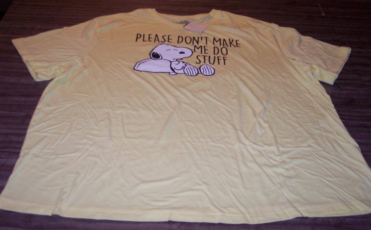 PEANUTS SNOOPY Don't Make Me Do Stuff T-Shirt Big and Tall 3XB NEW w/ TAG |  eBay