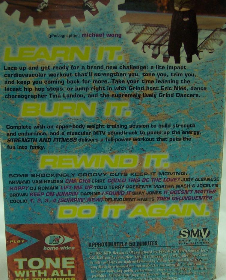 Vintage MTV The Grind Workout Strength and Fitness VHS VIDEO 1996