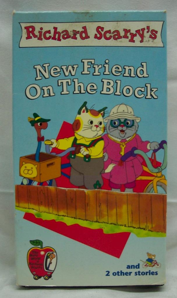 RICHARD SCARRY'S NEW FRIEND ON THE BLOCK VHS VIDEO Cartoon