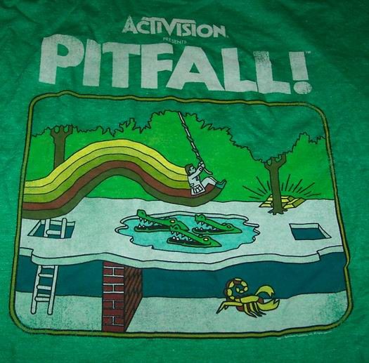 ebay: vintage atari pitfall video game t-shirt small new