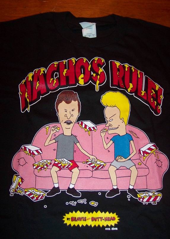 CLASSIC MTV BEAVIS & BUTTHEAD NACHOS T-Shirt 90s MENS SMALL NEW | eBay