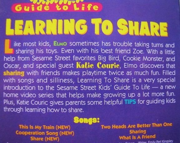 Learning To Share Sesame Street Learning To Share Vhs Ebay