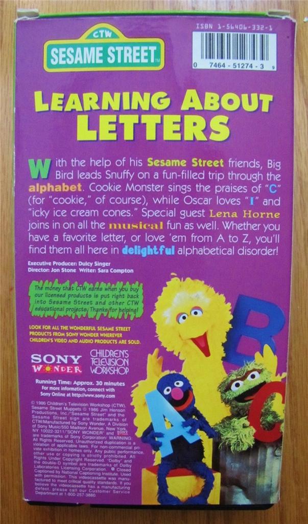 Sesame Street Learning About Letters