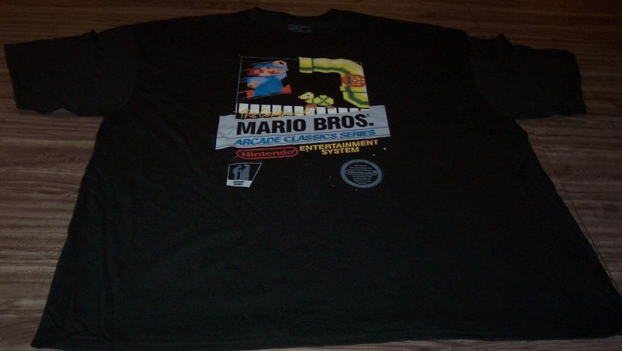 VINTAGE STYLE ORIGINAL MARIO BROS NES BOX Nintendo T-Shirt ARCADE