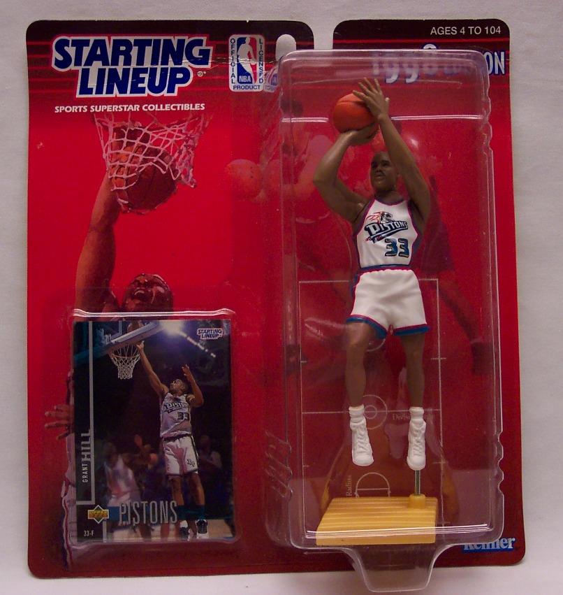 1998 DETROIT PISTONS GRANT HILL NBA STARTING LINEUP ACTION FIGURE