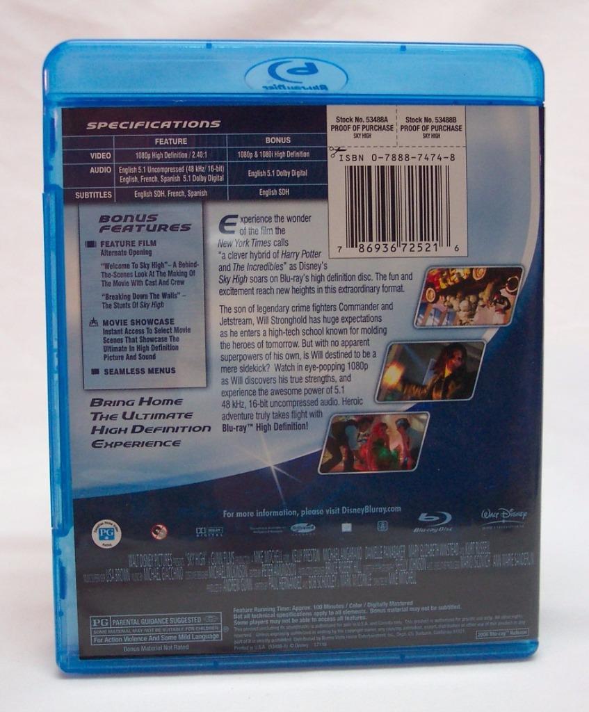Walt Disney SKY HIGH Blu-ray MOVIE 786936725216 | eBay