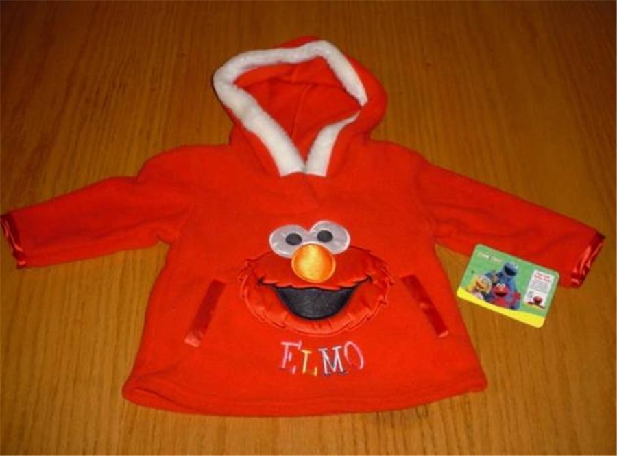 - ADORBS SIZE 12 MO Zip Up NWT GIRLS ELMO SESAME STREET HOODIE JACKET