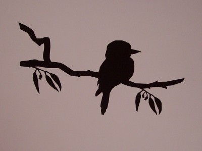 KOOKABURRA BIRD GUM TREE BRANCH WALL DECAL REMOVABLE Australian Native ...