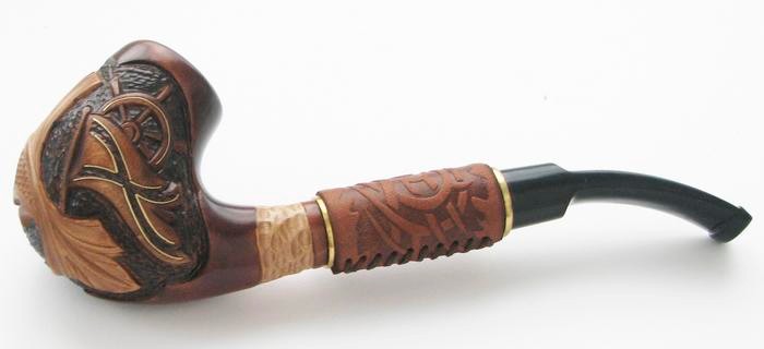 Dragon 9 mm Churchwarden Long Stem Hand Carved Tobacco Smoking Pipe HOOKAH 