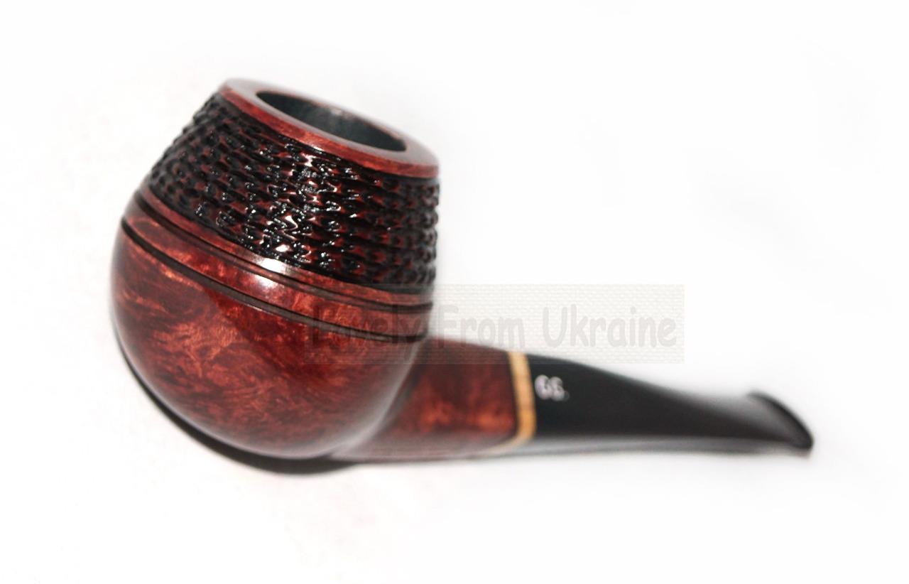 Bulldog Briar Pipe Rustic Briar Tobacco Pipe 9 mm Filter Pipe,Partly Ructic Briar Smoking Pipe