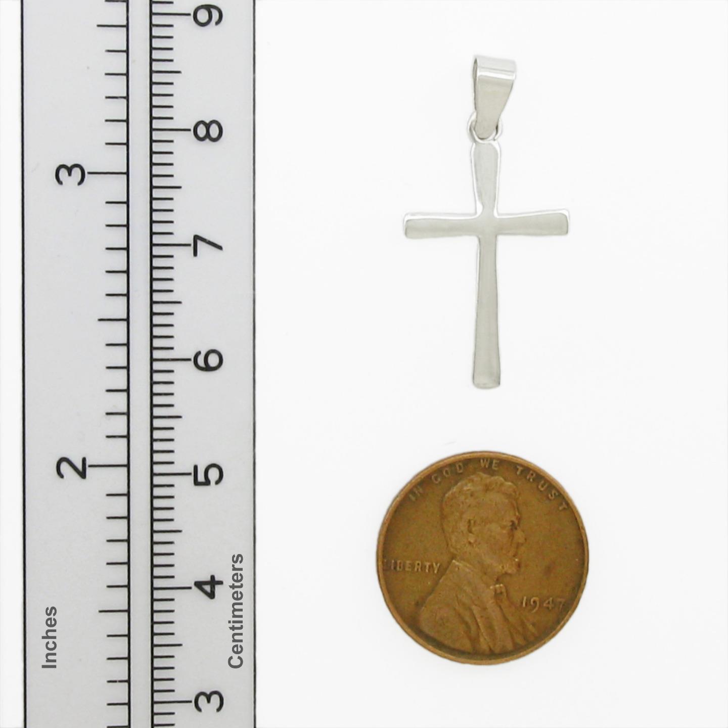 Colgante de cruz cónica; plata esterlina 925 - elección de cadenas - Imagen 6 de 14