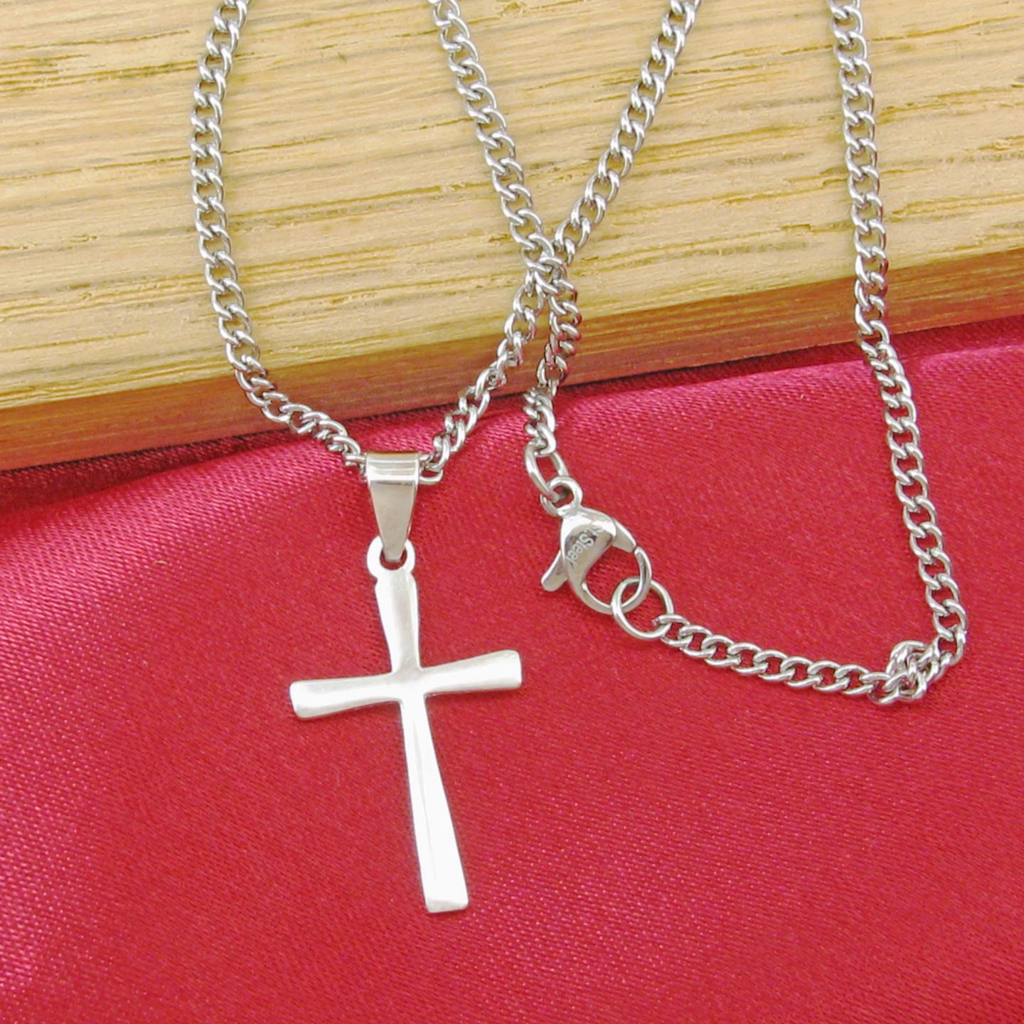 Colgante de cruz cónica; plata esterlina 925 - elección de cadenas - Imagen 8 de 14