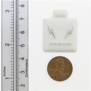 Silver Lightning Bolt Posts; Size Reference