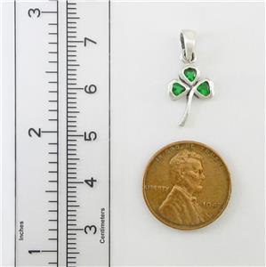Size Reference Photo of our 'Emerald Shamrock Pendant'