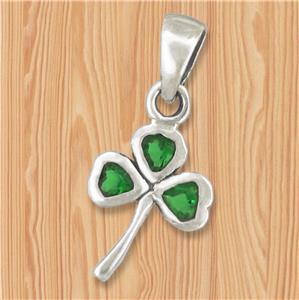 Emerald Shamrock Pendant alone; no chain