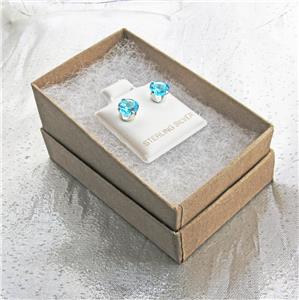 Our 6mm Zircon Blue Post Earrings come to you in a small gift box.