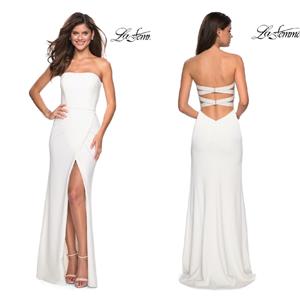 STRAPPY BACK Slit EVENING Dress GOWN 