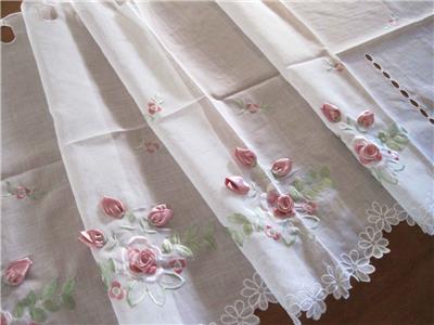 Again Pretty Pink 3d Rose Embroidery Cutwork Floral