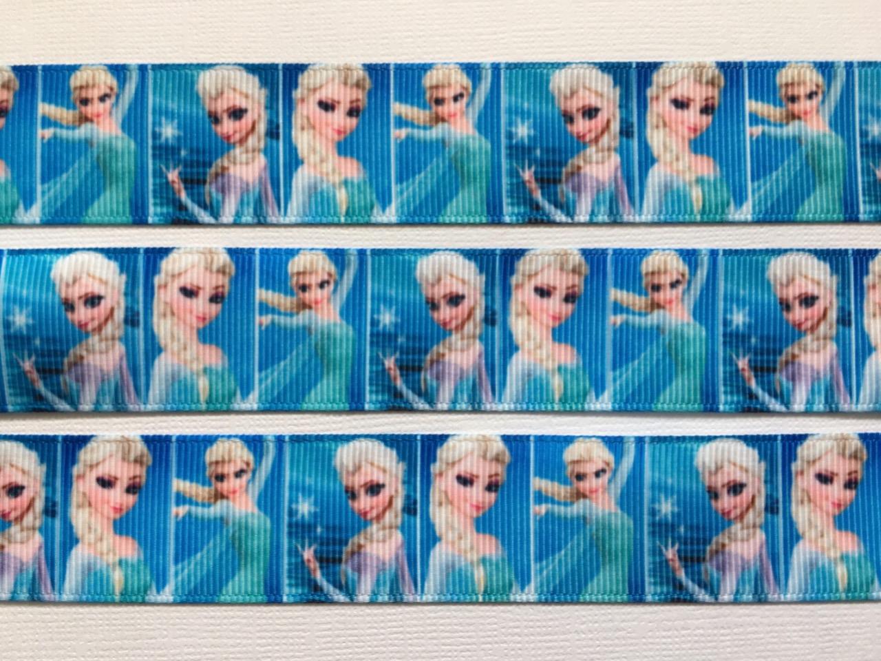 BB Ribbon FROZEN ELSA & ANNA 2m grosgrain 1" 25mm choice of design - Picture 3 of 4