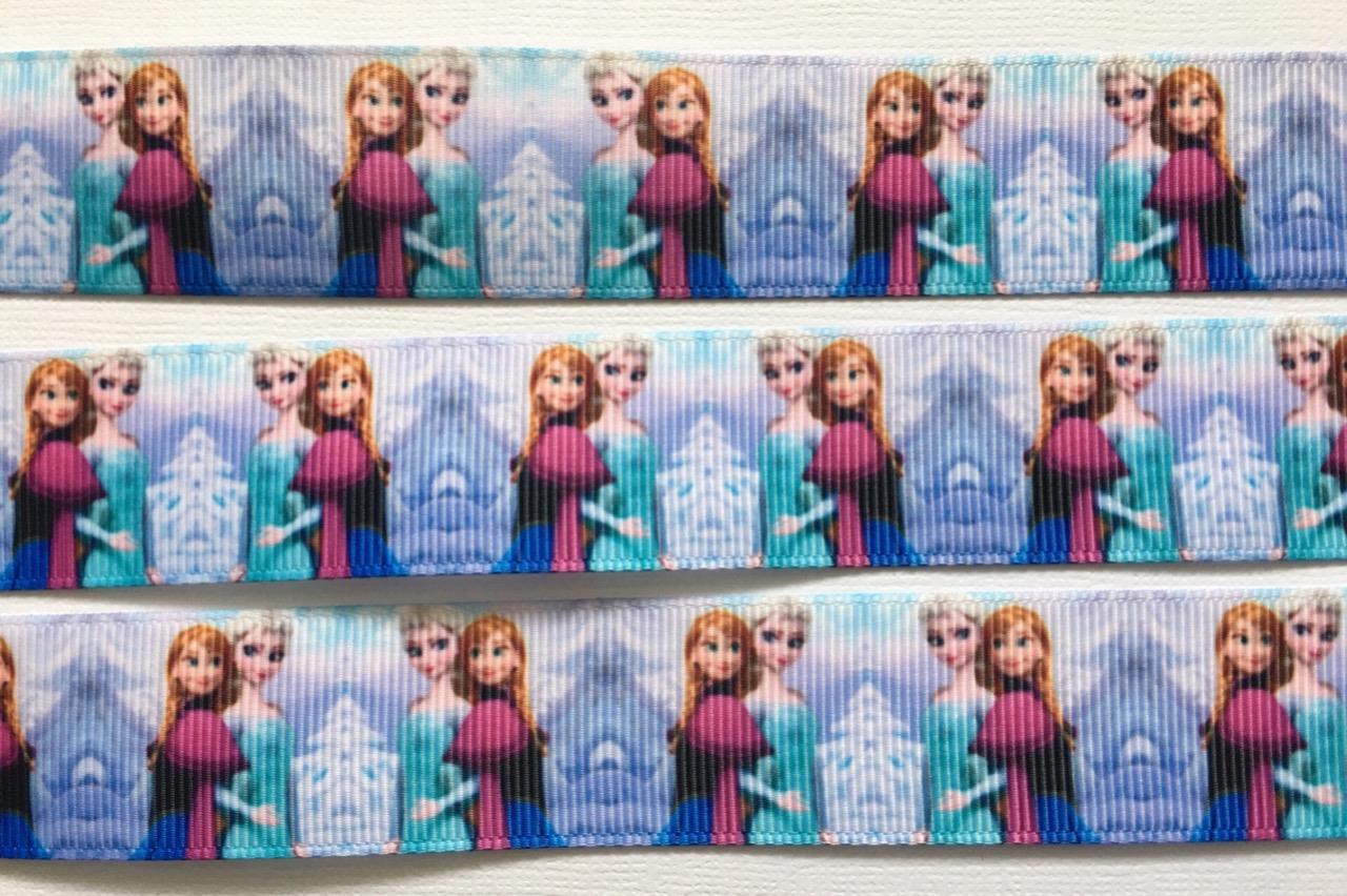BB Ribbon FROZEN ELSA & ANNA 2m grosgrain 1" 25mm choice of design - Picture 4 of 4
