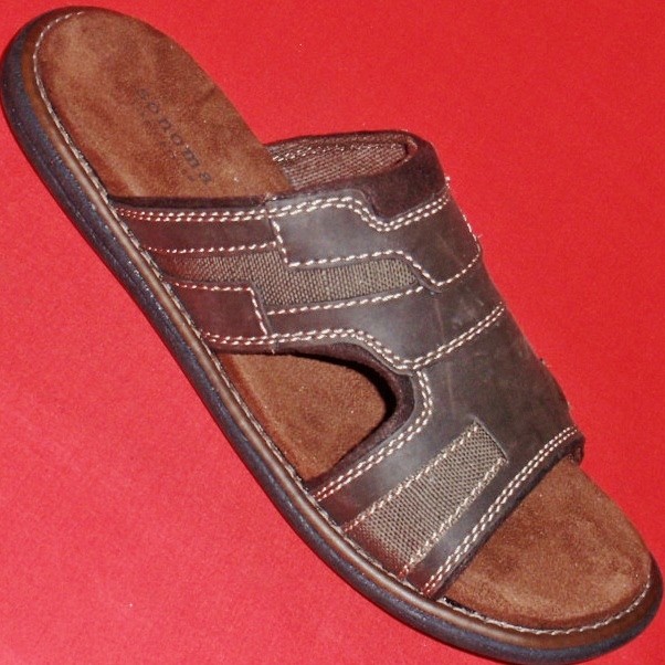 NEW Men's SONOMA BOOKER Brown Slides Flip Flops Casual Sandals Shoes | eBay